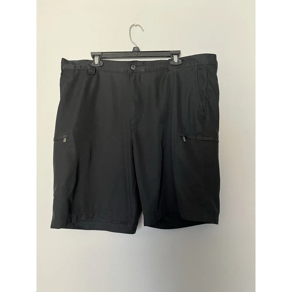 Izod Golf Shorts Straight Casual Chino Zip Pocket Men's Size 40 Black